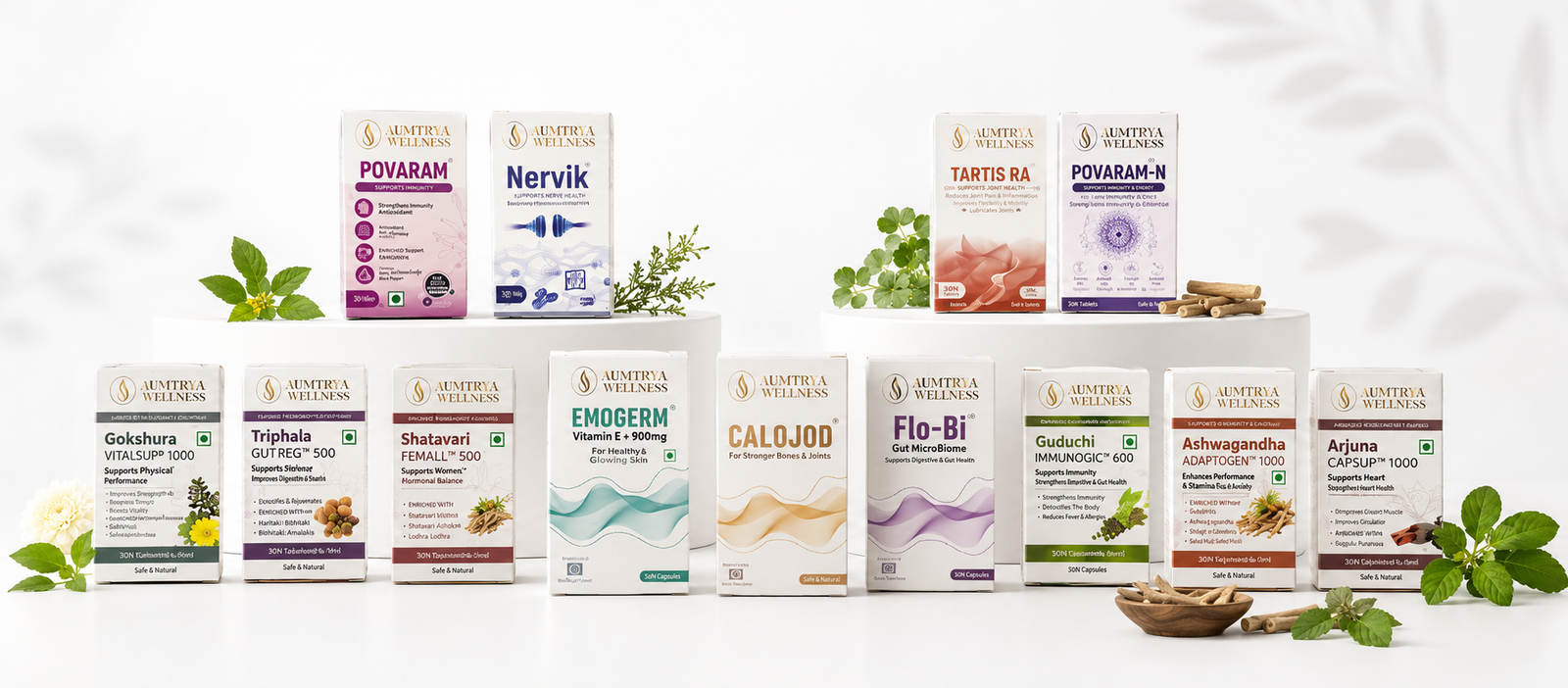 Aumtrya oral strip product lineup